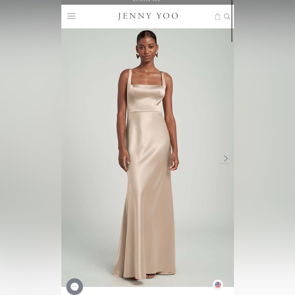 Jenni Yoo Ariana dress - pale gold